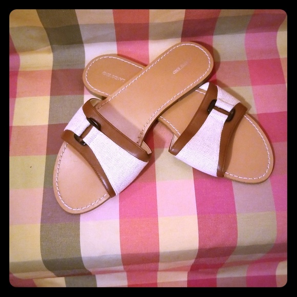 Lands' End Shoes Land End Leather And Linen Sandals Size 9 Poshmark